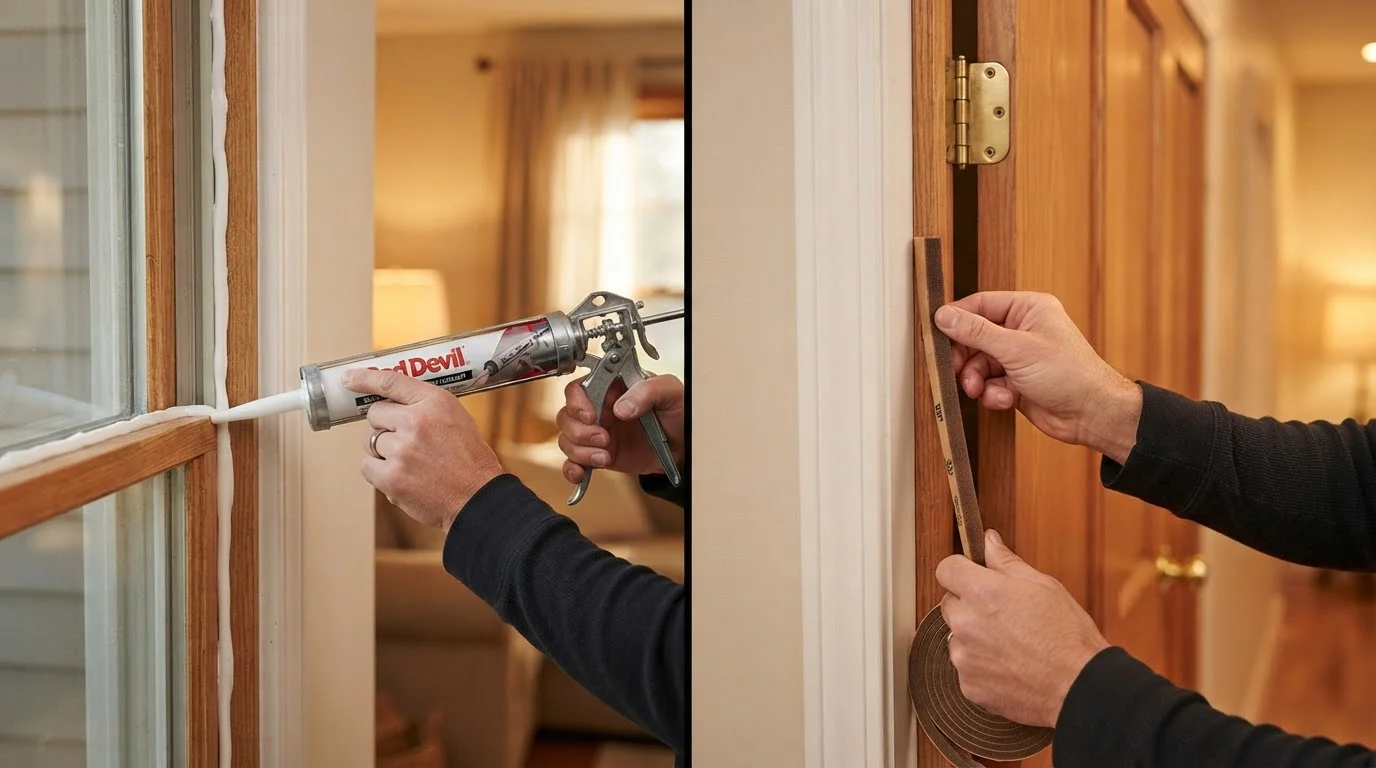 Caulk vs. Weatherstripping: Choosing the Right Seal for Each Draft Source